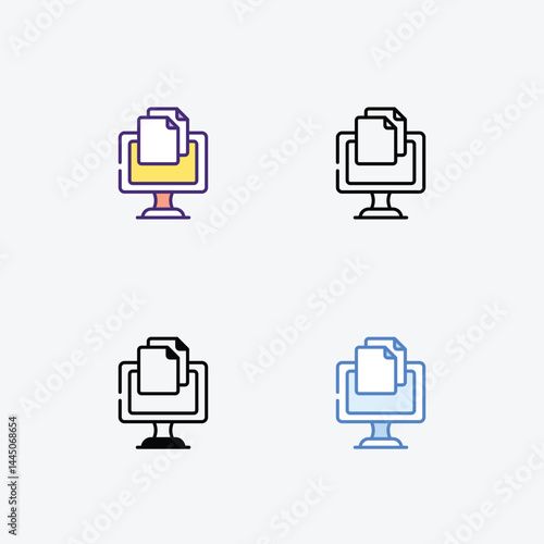 Digital Book Icon vector stock illustration