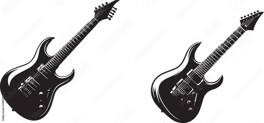 Fototapeta premium Ibanez JEM Electric Guitar Vector Illustration