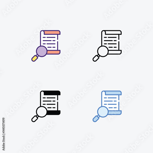 Document  Icon vector stock illustration