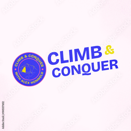 Climb and Conquer logo design: Inspiring logo design symbolizing the spirit of adventure, conquest, and personal growth. A visual representation of the drive to ascend and succeed.