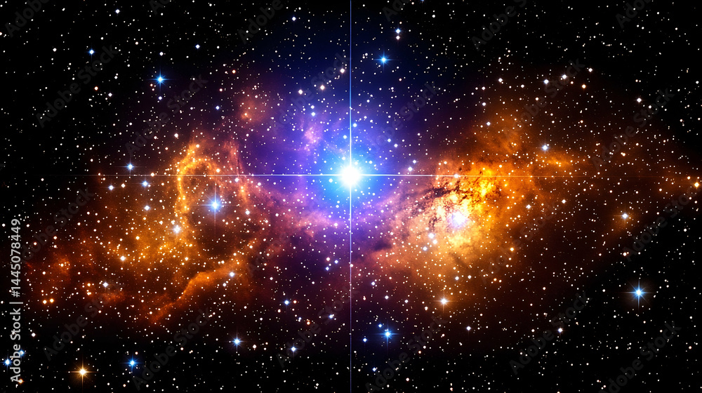 A Cosmic Tapestry of Stars and Nebulae in Deep Space A Cosmic Tapestry of Stars and Nebulae in Deep Space