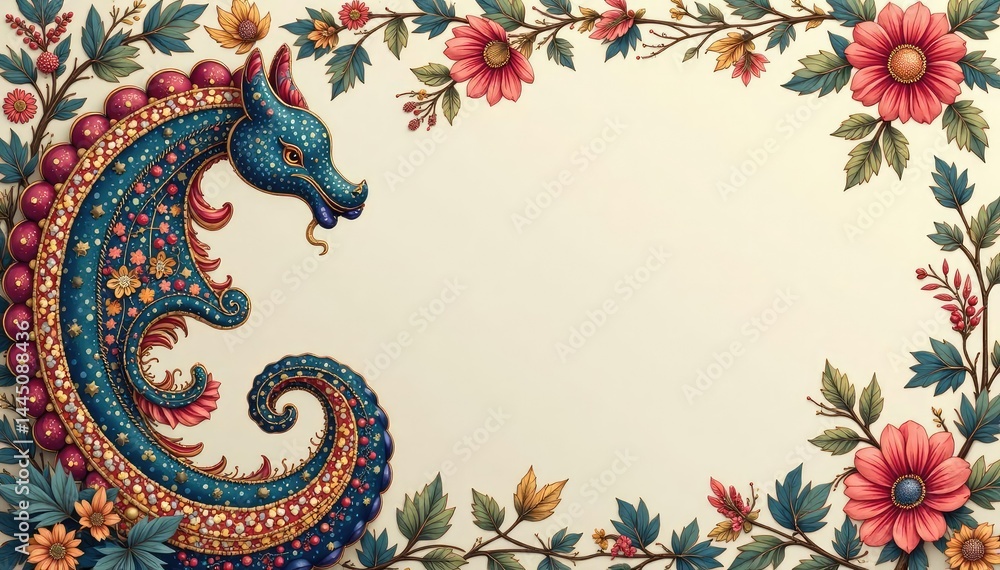 Obraz premium Classic paisley design, muted tones, soft background , illustration, vintage, fabric