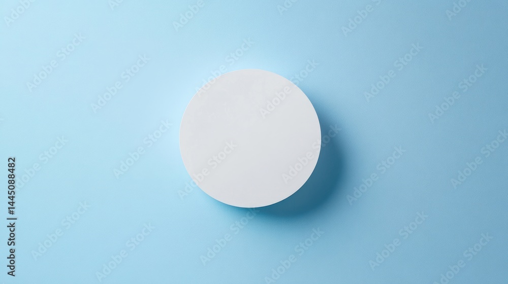 White circle on blue background; product display White circle on blue background; product display