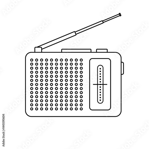 Portable radio receiver outline icon symbol