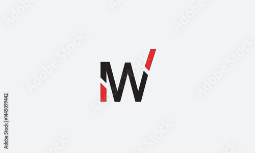 IW, WI, W, I Abstract Letters Logo Monogram	