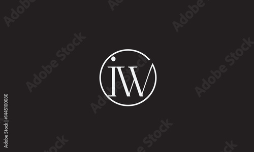 IW, WI, W, I Abstract Letters Logo Monogram	