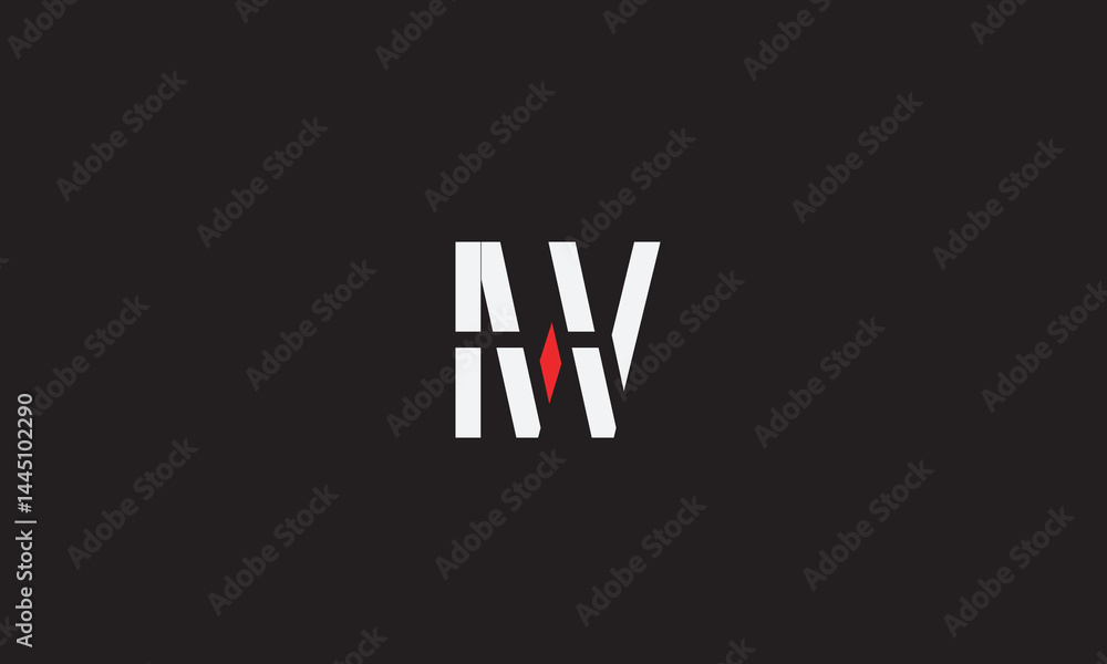 IW, WI, W, I Abstract Letters Logo Monogram IW, WI, W, I Abstract Letters Logo Monogram