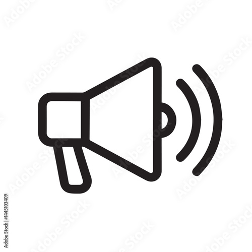 Loudspeaker Announcement: A simple yet evocative illustration of a loudspeaker, broadcasting sound waves to symbolize announcements, promotions, and important communications.