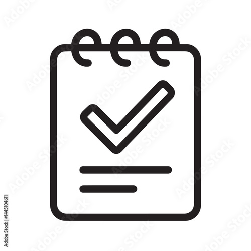 Success Marked: A simple yet impactful visual of a notepad with a prominent checkmark, signifying task completion, goals achieved, and the satisfying feeling of progress.