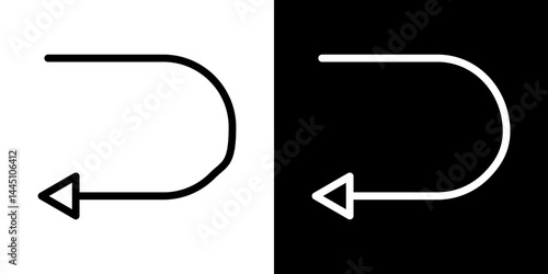 Send back icon vector, illustration logo template in trendy style