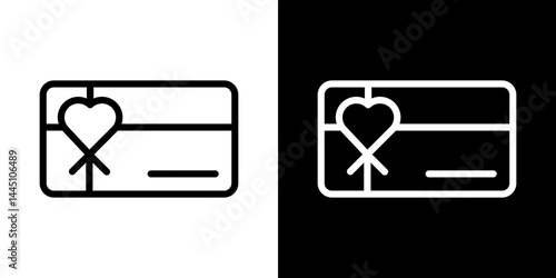 Gift voucher icon vector, illustration logo template in trendy style