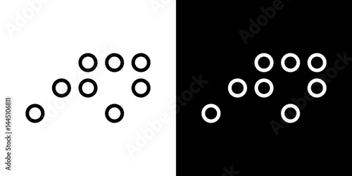 Braille icon vector, illustration logo template in trendy style