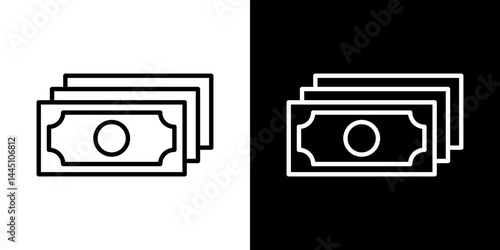 Cash icon vector, illustration logo template in trendy style