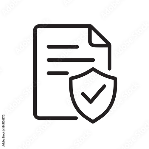 Secure Document Icon: An illustration of a document paired with a protective shield, embodying safety and the integrity of information.