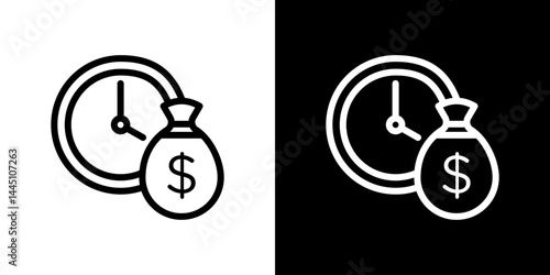 Long term investment icon vector, illustration logo template in trendy style
