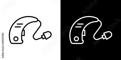 Hearing aid icon vector, illustration logo template in trendy style
