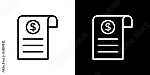 Receipt icon vector, illustration logo template in trendy style