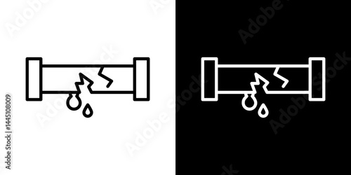 Broken pipe icon vector, illustration logo template in trendy style