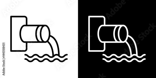 Wastewater icon vector, illustration logo template in trendy style
