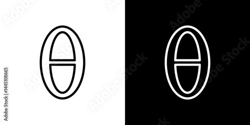 Theta icon vector, illustration logo template in trendy style