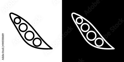 Peapod icon vector, illustration logo template in trendy style