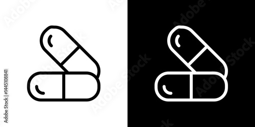 Capsule icon vector, illustration logo template in trendy style