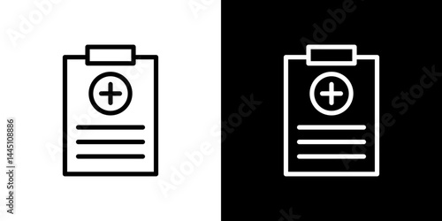Medical report icon vector, illustration logo template in trendy style
