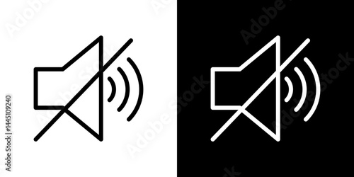 Mute sound icon vector, illustration logo template in trendy style
