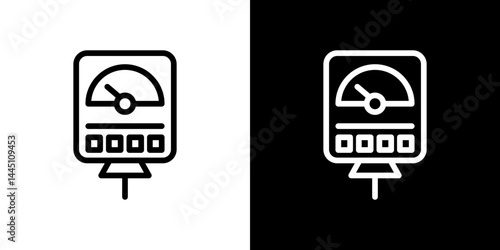 Meter icon vector, illustration logo template in trendy style