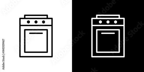 Oven icon vector, illustration logo template in trendy style