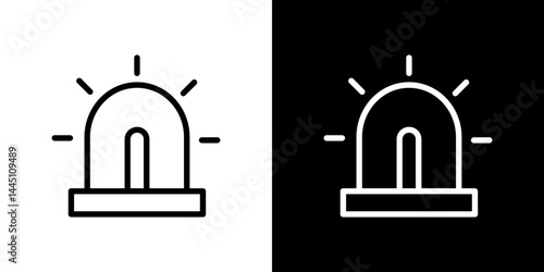 Ambulance siren icon vector, illustration logo template in trendy style