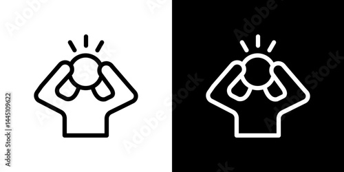 Anxiety icon vector, illustration logo template in trendy style