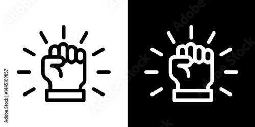 Will power icon vector, illustration logo template in trendy style