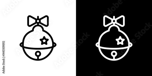 Jingle bell icon vector, illustration logo template in trendy style