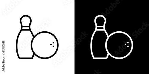 Bowling icon vector, illustration logo template in trendy style