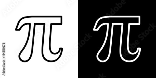 Pi icon vector, illustration logo template in trendy style