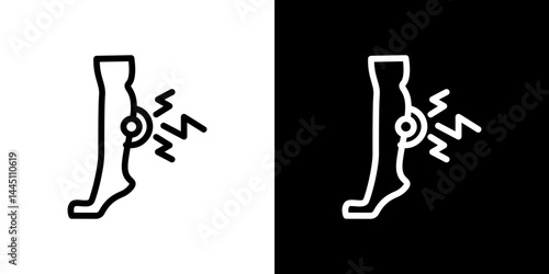 Shin pain icon vector, illustration logo template in trendy style