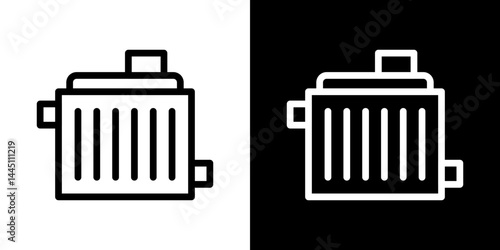 car radiator icon vector, illustration logo template in trendy style