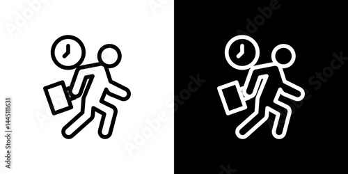 Late icon vector, illustration logo template in trendy style