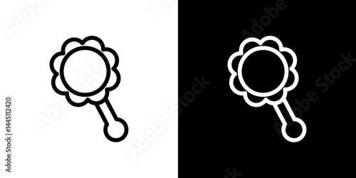 baby rattle icon vector, illustration logo template in trendy style