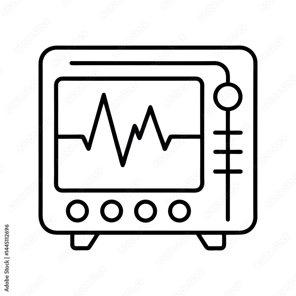 Oscilloscope Line Art Vector Oscilloscope Line Art Vector
