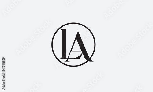 LA, AL , A , L , Abstract Letters Logo Monogram	