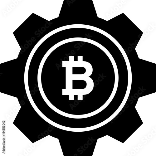 Bitcoin Mining Tools Vector Icon Stock Illustration