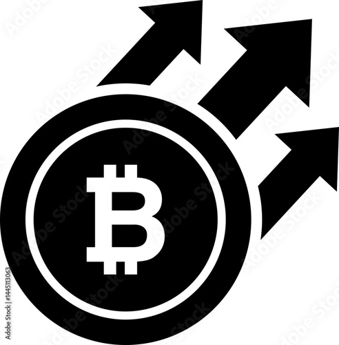Crypto Gear Vector Icon Stock Illustration