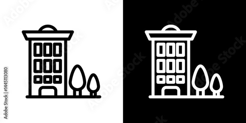 Apartment icon vector, illustration logo template in trendy style
