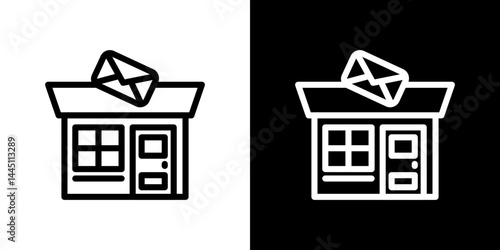 Post office icon vector, illustration logo template in trendy style