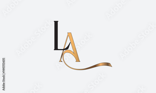 LA, AL , A , L , Abstract Letters Logo Monogram	