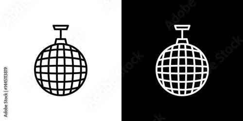 Disco ball icon vector, illustration logo template in trendy style