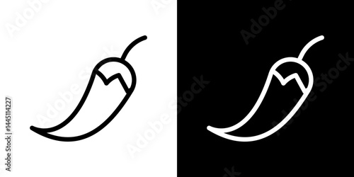 Chili icon vector, illustration logo template in trendy style