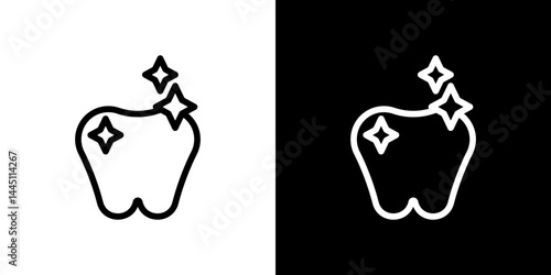 clean tooth icon vector, illustration logo template in trendy style